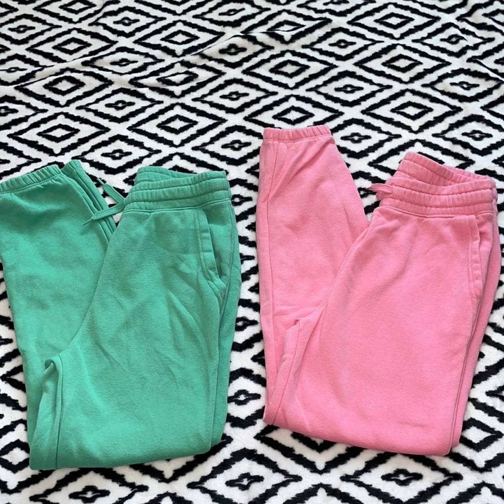 Old Navy Joggers Pink and Green size L 10/12